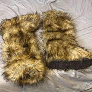 Faux Fur Knee-High Boots